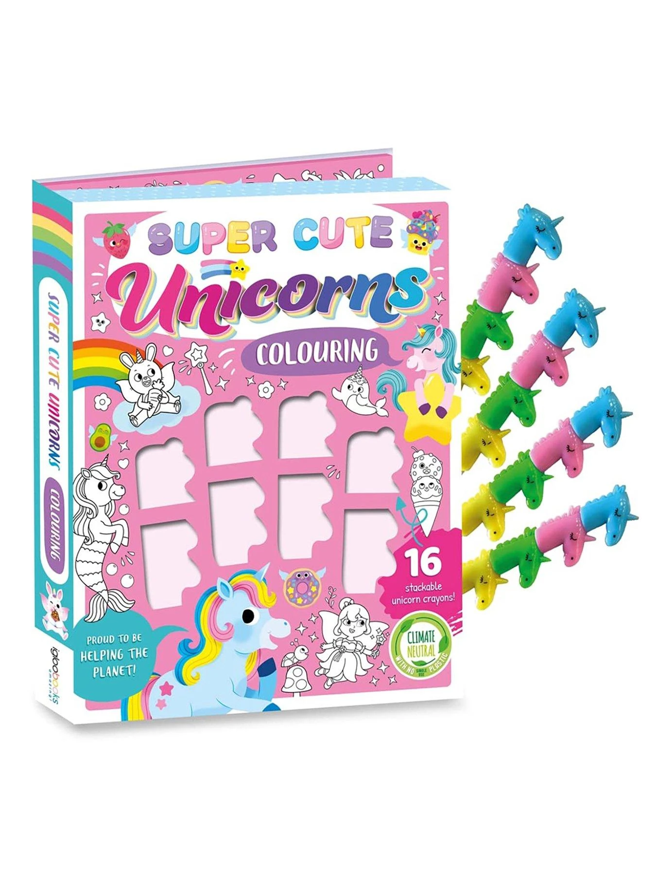 Unicorn Super Cute Unicorns Colouring Book & Crayon Set 4 Unicorn Super Cute Unicorns Colouring Book & Crayon Set - Image 2