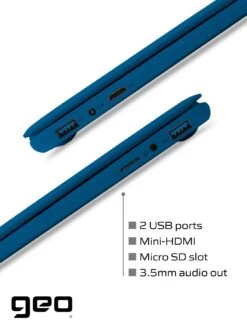 Geo Geobook 110 11.6in 4GB 128GB Windows 11 Blue Laptop, Headset, Mouse And Sleeve Bundle -NARA Computer Shop VS583 SQ5 0000000020 BLUE SLd1