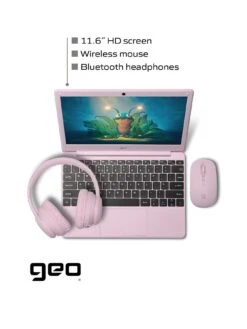 Geo Geobook 110 11.6in 4GB 128GB Windows 11 Pink Laptop, Headset, Mouse And Sleeve Bundle 11 Geo Geobook 110 11.6in 4GB 128GB Windows 11 Pink Laptop, Headset, Mouse And Sleeve Bundle -NARA Computer Shop VS584 SQ3 0000000063 PINK SLa