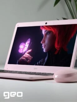 Geo Geobook 110 11.6in 4GB 128GB Windows 11 Pink Laptop, Headset, Mouse And Sleeve Bundle 15 Geo Geobook 110 11.6in 4GB 128GB Windows 11 Pink Laptop, Headset, Mouse And Sleeve Bundle -NARA Computer Shop VS584 SQ7 0000000063 PINK SLd3