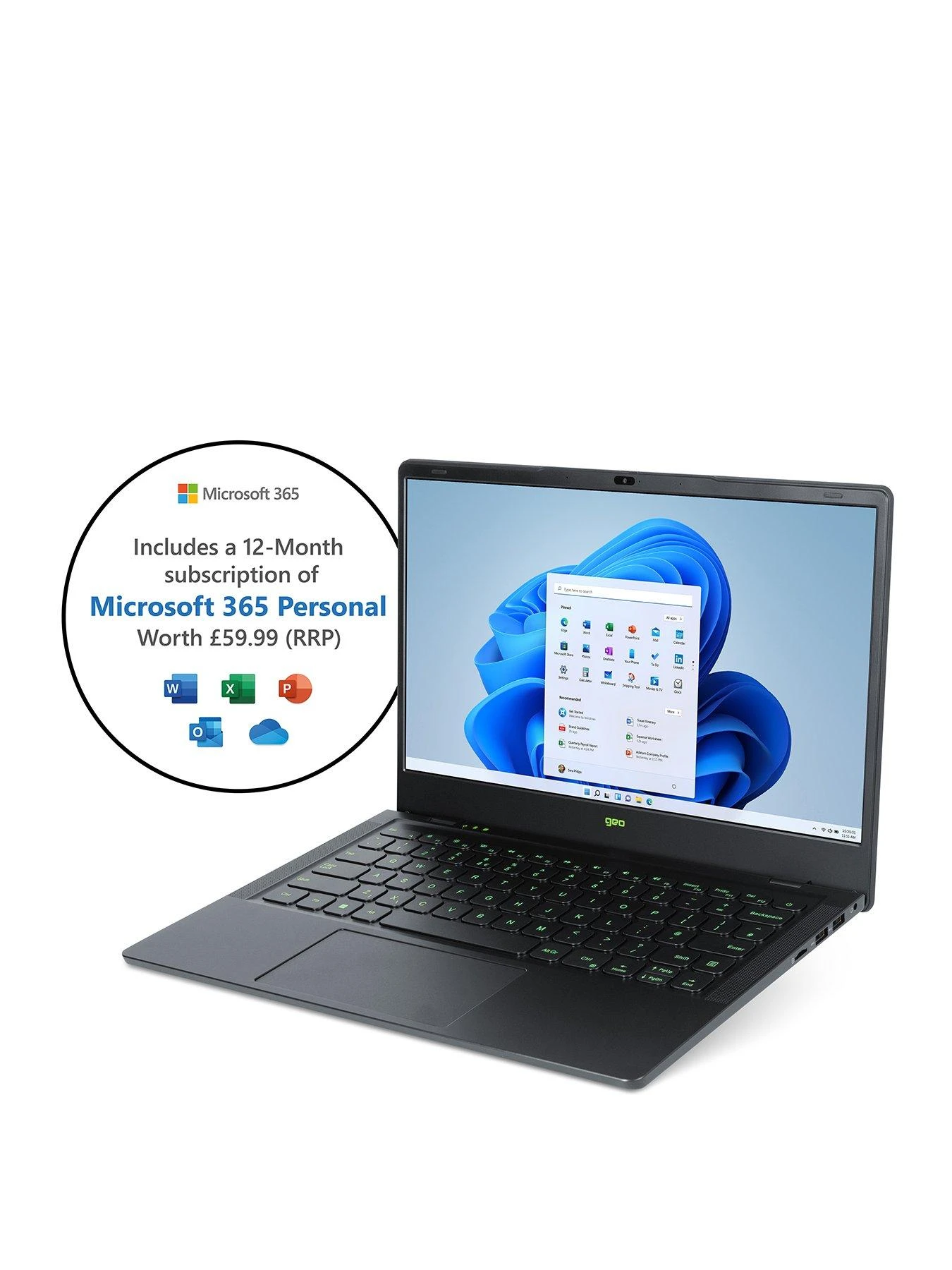 Geo Geobook 140X 14.1in 4GB 128GB UHD Windows 11 Gaming Laptop, Headset And Controller Bundle 4 Geo Geobook 140X 14.1in 4GB 128GB UHD Windows 11 Gaming Laptop, Headset And Controller Bundle - Image 2