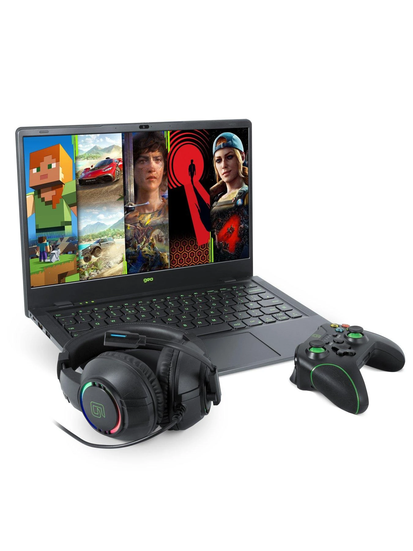 Geo Geobook 140X 14.1in 4GB 128GB UHD Windows 11 Gaming Laptop, Headset And Controller Bundle 6 Geo Geobook 140X 14.1in 4GB 128GB UHD Windows 11 Gaming Laptop, Headset And Controller Bundle - Image 4