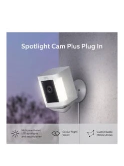 RING Spotlight Camera Plus - Plug-in -NARA Computer Shop VS6FF SQ2 0000000013 WHITE SLb