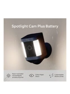 RING Spotlight Camera Battery Plus -NARA Computer Shop VS6FM SQ2 0000000004 BLACK SLb