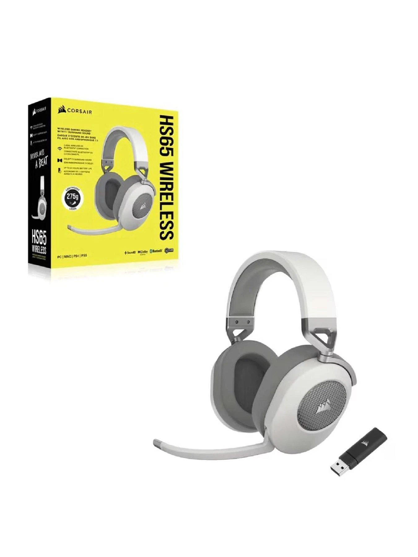 CORSAIR HS65 Wireless White 3 CORSAIR HS65 Wireless White