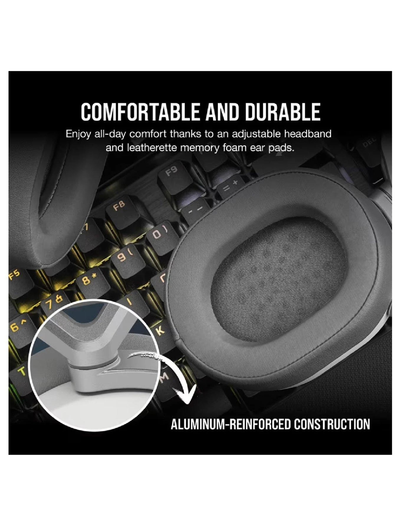 CORSAIR HS65 Wireless White 8 CORSAIR HS65 Wireless White - Image 6